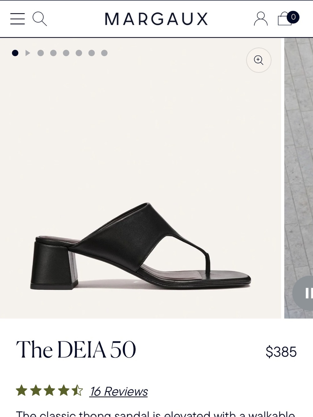Margaux Deia 50 Heeled Black Leather Sandals - Women